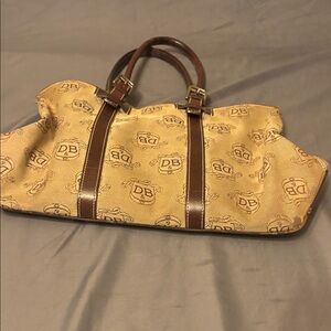 Dooney & Bourke Tan and Brown Shoulder Bag